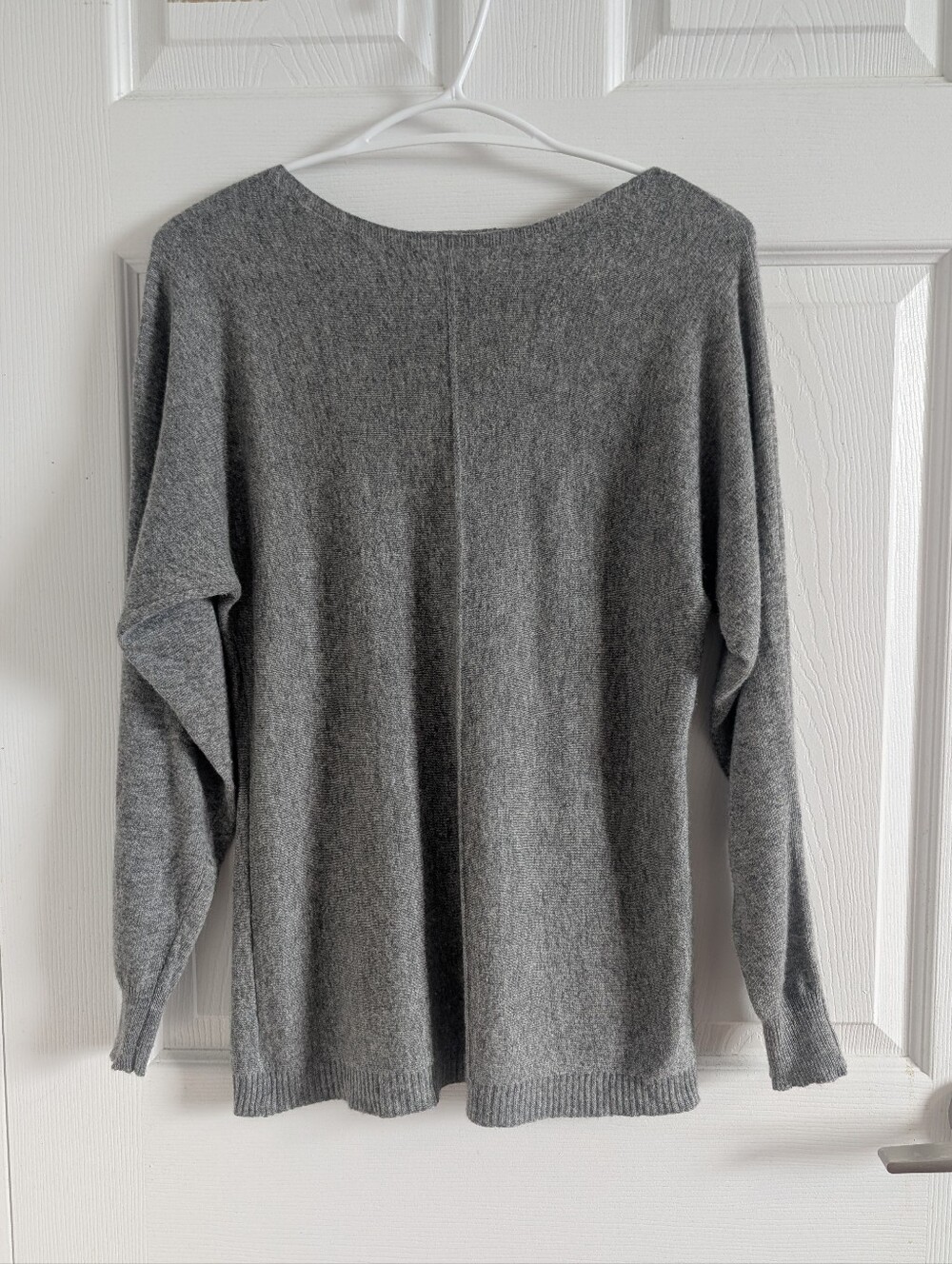 BIANCO & BLU Gray Wool Cashmere Silk Sweater Italy Old Money Quiet luxury Chic S